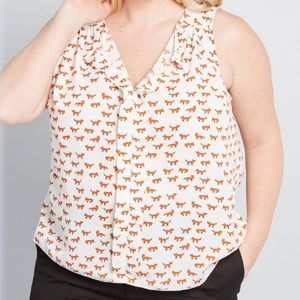 ModCloth Fox “Isle Be Seeing You” Sleeveless Top